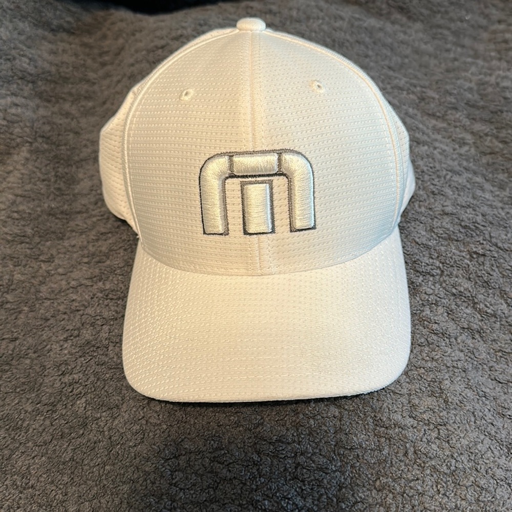 Travis Mathew white golf hat